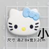 Tamanho pequeno Katie KT Cat Letter Bow DIY Acessórios de borracha macia Chinelos estéreo Telefone móvel Caso copo de água Adesivo decorativo