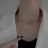 Colar de Onda Feminino Design de Nicho Senso de Estilo Pingente Verão Versátil Luxo Leve Ins Colar de Clavícula Senso de Alto Padrão Moda Fria