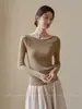 Hongmi Apparel/ Fio Yangzi Tricô Fino Uma Alça Crochê Renda Top