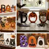 Decoraciones de Madera de Doble Capa con Letras de Halloween 'Boo' Adornos Creativos para Estanterías Decoraciones de Escritorio Ambiente Festivo Accesorios