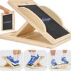 Tabla de Ragline de Madera Tabla de Equilibrio Dos en Uno Pedal Inclinado Madera Maciza Equipo de Fitness Deporte Exterior Tabla de Entrenamiento Multiusos