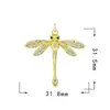 Accesorios para joyería DIY colgante de circonita microincrustada accesorios para collar serie Mariposa Libélula baño de oro de 18 quilates