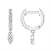 Pendientes Colgantes Huggie de Moda Transfronteriza Europea y Americana con Colgante de Circonita Pendientes de Aro 2024 Joyería de Verano para Mujeres