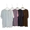 26 Verano Nuevo Estilo Camiseta de Manga Corta con Cuello Redondo y Copo de Nieve para Mujer Versátil Adelgazante Casual Estilo Coreano Top 8097