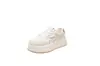Populares tenis blancos de suela gruesa para mujer, nuevo modelo de verano 2026, tenis casuales blancos que aumentan la altura, zapatos deportivos impermeables y antideslizantes para mujer