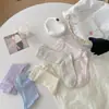 Calcetines Apilados para Mujer de Malla Fina Transpirables de Verano de Longitud Media Hilo de Punto Lindos de Algodón Calcetines Largos de Verano Ins de Moda