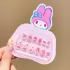 Uñas para Año Nuevo Infantil Pegatinas de Uñas para Nochevieja de Niñas Pegatinas de Uñas Sanrio Arte de Uñas Pegatinas para Dedos Kuromi Lindas para Nochevieja
