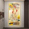 Pintura Decorativa de Entrada de Alce, Mural de Pasillo de Entrada Sala de Estar, Pintura con Luz LED, Pintura Colgante de Alta Gama para Entrada