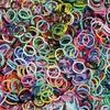 Anéis Circulares Coloridos, Anéis Simples e Duplos, Acessórios para Joias DIY Feitos à Mão, Anéis Circulares Fechados Coloridos, Pulseiras com Contas de Anel Único, Ferro Feito à Mão