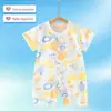 0-3 anos 2 roupas ha para bebê roupas ha para crianças verão fino roupa para engatinhar malha respirável sem costura macacão para bebê menino e menina