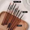Pincel japonés para arte de uñas 9 piezas juego popular en la red pintura línea de arrastre pluma pintura de viñeta flor pintura fototerapia pluma herramientas especiales