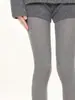 Medias Negras Gruesas Lolita Leggings Grises con Rayas Verticales Otoño e Invierno con Ligera Compresión Pantalones de Otoño Elásticos Medias de Algodón para Mujer Efecto Pierna Desnuda