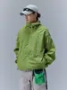 Jaqueta com Capuz Masculina Rumeng 2026 Outono Estilo Americano Tendência Série Montanha Casual Solta Corta-vento