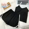 Lanzamiento de 2026 Pijama de Dos Colores de Seda Fría para Mujer, Camisola de Verano con Copas, Conjunto Delgado para Estar en Casa