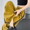 Dopamina Rayas Seda de Hielo Deportes Peto Estilo Americano Verano Delgados Secado Rápido Sueltos Rectos Casuales Pantalones de Pierna Ancha