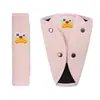 Almohadilla de hombro triangular para cinturón de seguridad de coche de seda de hielo personalizada por el fabricante, adecuada para todas las estaciones, almohadilla de hombro infantil anti-estrangulamiento para el interior del coche
