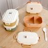 Lonchera de Plástico Sellada con Compartimentos y Tapa, Lonchera de Gran Capacidad Apta para Microondas de Grado Alimenticio para Estudiantes y Trabajadores de Oficina