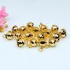 Pingente de sino de cor ouro 14K que não desbota com anel pingente de pulseira esférica DIY material para joias de colar feito à mão acessórios