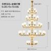 Lustre de cobre completo novo estilo chinês villa oco sala de estar farol oco edifício edifício médio lâmpadas de jade natural