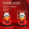 Ornamento de Panda da Sorte Moderno Alimentado por Energia Solar para Decoração de Mesa e Carro, Gato da Sorte de Ano Novo com Função de Balanço Automático, Presente