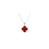 Collar de Plata Pura S999 con Ágata de Trébol de Cuatro Hojas para Mujer, Estilo Lujo Ligero, Colgante de Cadena de Corazón Flecha de Gama Alta, Regalo de San Valentín