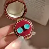 Pendientes de Zirconia Azul Paraiba con Corte de Fuegos Artificiales Coloridos Pendientes de Diamante Púrpura Rosa Rojo de Alto Carbono Pendientes Azul Klein