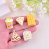 Pingente Fofo de Pizza de Pipoca com Queijo de Milho Resina DIY Pequeno Pingente Acessórios de Joias Mini Pingente Artificial