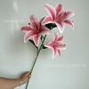 Flor artificial nueva 3 Lirios grandes cinta de impresión 3D Lirio boda salón de bodas decoración suave comercio exterior