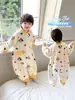Macacão de fleece para meninos, novo estilo de inverno, espessado, saco de dormir para bebê, macacão de flanela para crianças