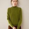 Ropa de Cachemira, Suéter de Cachemira para Mujer, Cuello Alto Medio, Engrosado, Corte Holgado, Nuevo Suéter Base de Punto para Otoño e Invierno