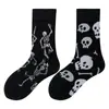 Calcetines originales de moda infantil AB color asimétrico dibujos animados longitud media otoño e invierno caramelos lindos calcetines de algodón para niños y niñas