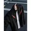 Jaqueta de Couro para Motocicleta Tie-dye Americana Casaco Masculino Outono Oversized Ombro Reto Caimento Reto Curta Gola Alta Jaqueta Baseball