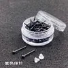 Los pendientes invisibles no necesitan quitarse para dormir con agujeros transparentes simples para levantar la oreja y palitos de plástico transparentes anti-bloqueo