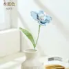 Ramo artificial de cabeza de conejo tejido a mano, adorno floral tejido con hilo, decoración de escritorio para el hogar, regalo creativo hecho a mano