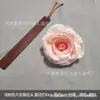 Flor de rosa artificial cabeza de flor de tela de seda flor de boda pared de flores guía de carretera flor falsa decoración de flor pequeña flor de tela hecha a mano diy