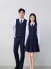Uniforme Escolar, Uniforme, Chaleco, Vestido, Camisa de Manga Larga, Traje de Tres Piezas Camisa y Pantalón Mismo Estilo para Hombre y Mujer, Nuevo Estilo Otoño e Invierno