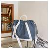 Bolsa de Pano de Nylon Transfronteiriça para Mulheres, Grande Capacidade, Nova Bolsa Transversal Casual de Verão 2026, Bolsa Tote Dobrada com Cordão