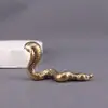 Figurillas de Serpiente de los Doce Zodíacos de Latón Macizo, Mascotas de Té, Utensilios de Cobre para Ceremonia de Té Estilo Antiguo, Esculturas de Cobre, Piezas de Cobre, Pequeña Serpiente que Atrae la Fortuna Micro Paisaje