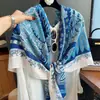 Pañuelo de Seda Artístico Estampado Vintage 2026 Otoño Temprano Nuevo Nicho Versátil Pañuelo Protección Solar Aire Acondicionado Chal Accesorio