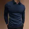 Europa y Estados Unidos comercio exterior transfronterizo desean hombres verano deportes fitness ocio cuello alto elástico vertical manga larga camisa POLO hombres
