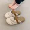 Tamancos Retrô Vazados Estilo Birkenstock para Mulheres, Novo Modelo Verão 2026, Sandálias de Rede com Solas Grossas, Chinelos Mary Jane