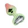 Novo plug anal de morango com cor degradê em formato de coração, brinquedo sexual para adultos, unissex, produtos para adultos exclusivamente para vendas transfronteiriças