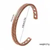 Bestseller transfronterizo: Pulsera magnética vintage de cobre rojo envejecido, joyería atmosférica para parejas, popular en el extranjero, venta al por mayor desde el fabricante