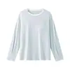 Pijama de otoño para mujer con cuello redondo, mangas largas, copas incorporadas en el pecho, no necesita usar ropa interior, diseño de bolsillo con bloques de color, se puede usar afuera como conjunto de ropa para el hogar