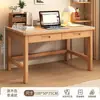 Escritorio de estudio de madera maciza con estantería, escritorio integrado para uso doméstico, escritorio de computadora para dormitorio, banco de trabajo simple para estudiantes