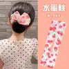 Novo Prendedor de Fruta Twist Preguiçoso para Crianças, Ferramenta Mágica de Coque de Cabelo com Laço, Acessório de Cabelo para Menininhas Grampo de Cabelo