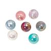 [Paquete de 2] Mabe Meteor Cuentas Redondas de un Agujero Tierra Trueno Cuentas Sueltas Llavero Colgante DIY Accesorios para el Cabello Accesorios para Joyería