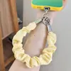 Goma para el pelo de dopamina cadena para teléfono correa de muñeca correa tejida colorida hecha a mano correa corta antirrobo para teléfono correa antipérdida