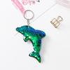 Llavero de unicornio con lentejuelas reflectantes transfronterizas, colgante de sirena, adorno para bolso, llavero de dinosaurio, joyería