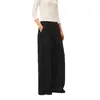 Pantalones casuales ligeros de doble pinza, suaves y resistentes a las arrugas, elásticos y nítidos, con cintura elástica y diseño de pierna ancha, que ofrecen una caída casual.